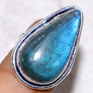 Labradorite Gemstone 925 Sterling Silver Handmade Ring